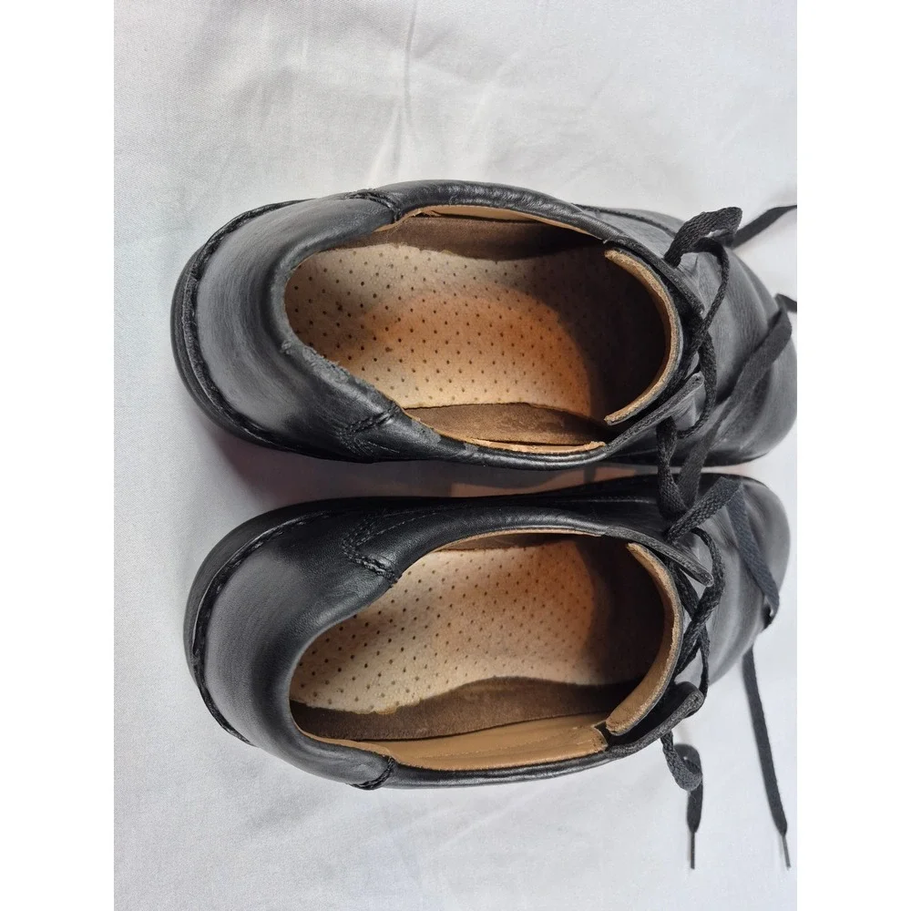 Birkenstock Pasadena Mens Black Leather Lace Up Derby Shoes Size 41 US 8-8.5